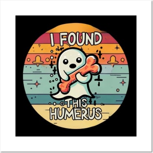 I Found This Humerus, Funny Halloween Party,Happy Halloween Day,Funny Spooky Vibes, Funny Pumpkin Gift Posters and Art